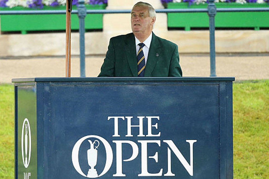 Announcer Ivor Robson at The 144th Open